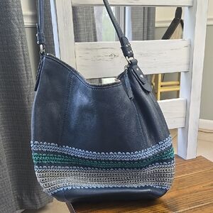 The SAK blue Leather Hobo Bag